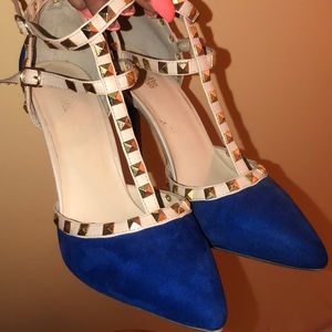 Royal blue high heels